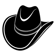 cap vector illustration, cap isolated on white, cap silhouette, hat vector art, cowboy hat