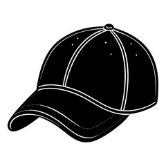cap vector illustration, cap isolated on white, cap silhouette, hat vector art, cowboy hat