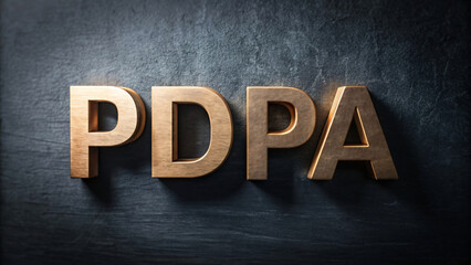 PDPA letters create a symbol design for a data protection