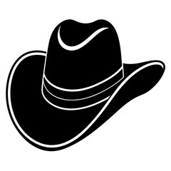 cap vector illustration, cap isolated on white, cap silhouette, hat vector art, cowboy hat