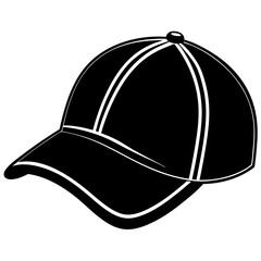 cap vector illustration, cap isolated on white, cap silhouette, hat vector art, cowboy hat