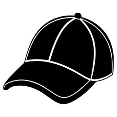 cap vector illustration, cap isolated on white, cap silhouette, hat vector art, cowboy hat