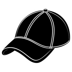 cap vector illustration, cap isolated on white, cap silhouette, hat vector art, cowboy hat