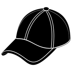 cap vector illustration, cap isolated on white, cap silhouette, hat vector art, cowboy hat