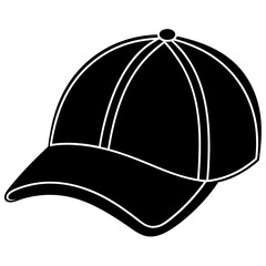 cap vector illustration, cap isolated on white, cap silhouette, hat vector art, cowboy hat