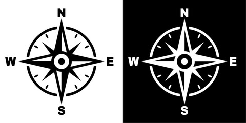 ofvs628 OutlineFilledVectorSign ofvs - compass vector icon . wind rose sign . orientation . isolated transparent . outline and filled version . AI 10 / EPS 10 / PNG . g11971