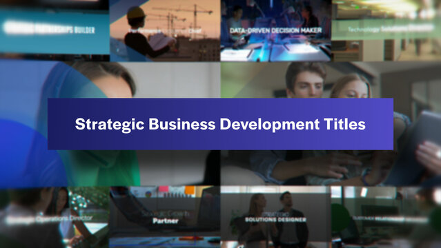Strategic Business Development Titles | 10 Motion Titles with Control Panels