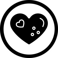 Heart Glyph Black Icon