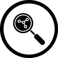 Magnifying Glass Glyph Black Icon