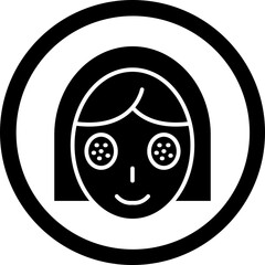 Naklejka premium Facial Treatment Glyph Black Icon