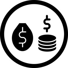 Savings Glyph Black Icon