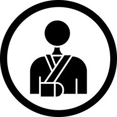 Injury Glyph Black Icon