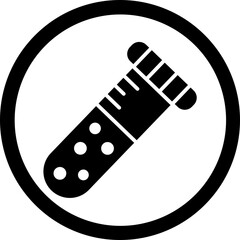 Test Tube Glyph Black Icon
