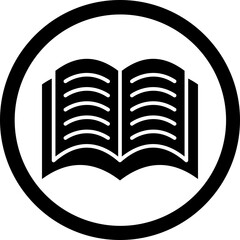 Book Glyph Black Icon