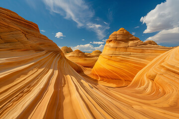 Rock formations in the desert.