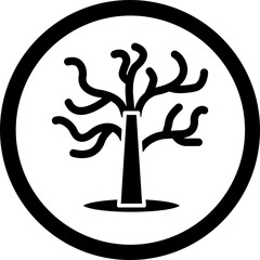 Tree Glyph Black Icon