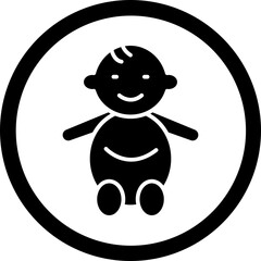 Baby Glyph Black Icon