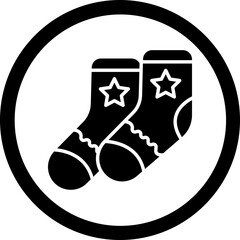 Sock Glyph Black Icon