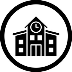 School Glyph Black Icon