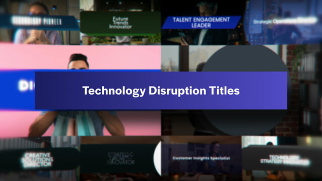 Technology Disruption Titles | 10 Motion Titles with Control Panels