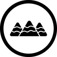 Mountain Glyph Black Icon