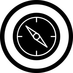Compass Glyph Black Icon © Haris