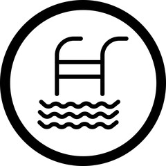 Swimming pool Glyph Black Icon