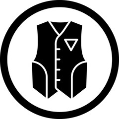 Vest Suit Glyph Black Icon