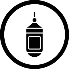 Boxing Bag Glyph Black Icon