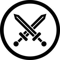 Sword Glyph Black Icon
