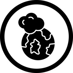 Earth Glyph Black Icon