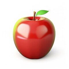 red apple isolated on white