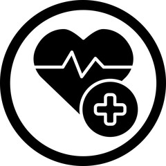 Obraz premium Health Glyph Black Icon