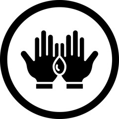 Clean Water Glyph Black Icon