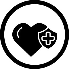 Obraz premium Safety Glyph Black Icon