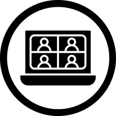 Meeting Glyph Black Icon