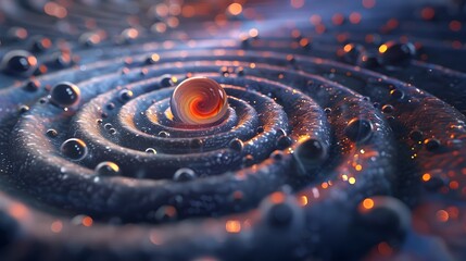 Mesmerizing Cosmic Spiral Galaxy - Ethereal Astral Vortex of Energy and Light