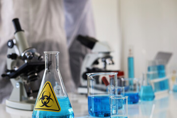 Scientists man are developing medicines to cure diseases.