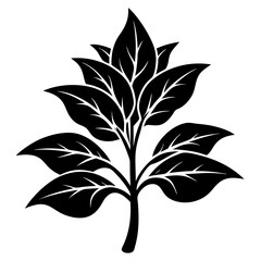 Plant vector illustration, plant in a pot isolated on white, plant silhouette, plant in a pot vector art