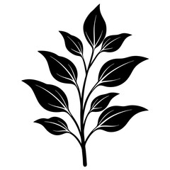 Plant vector illustration, plant in a pot isolated on white, plant silhouette, plant in a pot vector art