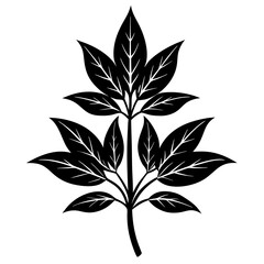 Plant vector illustration, plant in a pot isolated on white, plant silhouette, plant in a pot vector art