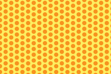simple abstract orange color polka dot pattern on lemonade color background yellow polka dots on a yellow background vector art illustration