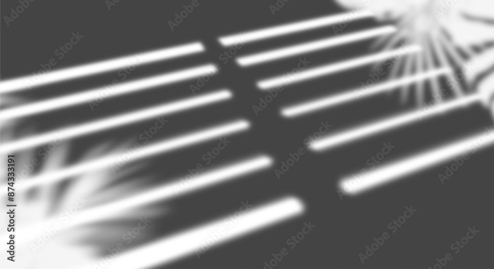 Aufkleber realistic transparent shadow from a leaf of a palm tree on the transparent background. tropical leav