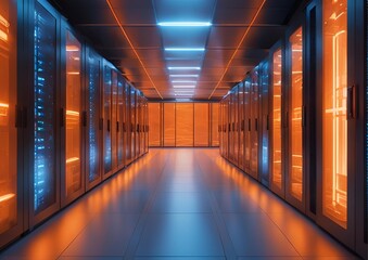 Fototapeta premium State-of-the-Art Data Center: Cutting-Edge Infrastructure and Technology.