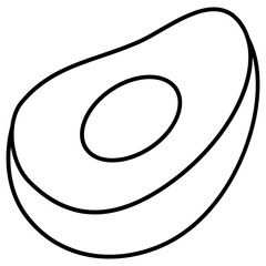 avocado sliced icon