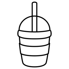 drink cup with straw icon