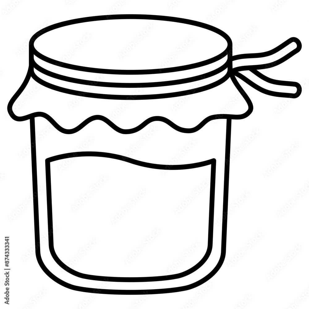 Sticker jar of jam