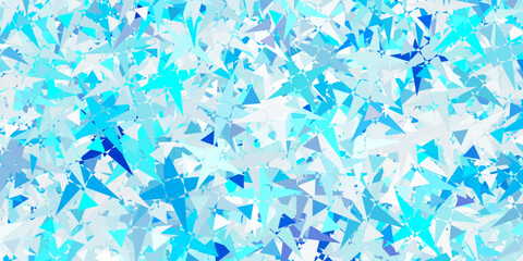 Light BLUE vector backdrop with triangles, lines.