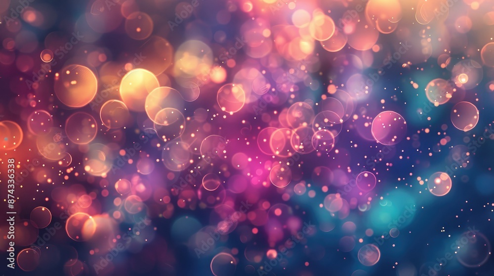 Poster abstract background with bokeh lights and empty space for text ideal for web design and wallpaper
