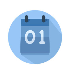 Calendar icon concept, date element, date change on calendar, number of days remaining flat design concept illustration. simple modern graphic elements for blank state ui, infographics.